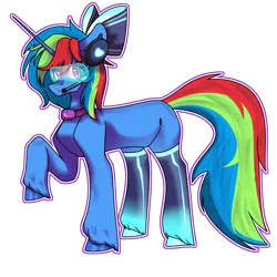 Size: 2480x2480 | Tagged: safe, artist:nirguna st, derpibooru import, oc, oc:shining star, unofficial characters only, pony, unicorn, derpibooru community collaboration, 2022 community collab, goggles, image, photo, png, science fiction, simple background, transparent background