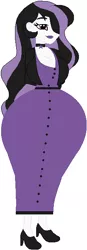 Size: 226x653 | Tagged: safe, artist:sturk-fontaine, derpibooru import, oc, oc:camilla dalmatian, unofficial characters only, equestria girls, base used, big breasts, breasts, butt, child bearing hips, choker, clothes, female, hair over one eye, huge breasts, huge butt, image, jacket, large butt, leather jacket, long hair, milf, png, purple lipstick, simple background, white background, wide hips