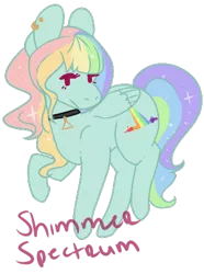 Size: 335x450 | Tagged: safe, artist:necrophilifox, derpibooru import, oc, unofficial characters only, pegasus, pony, base used, choker, ear piercing, earring, ethereal mane, image, jewelry, multicolored hair, piercing, png, rainbow hair, raised hoof, simple background, solo, starry mane, transparent background