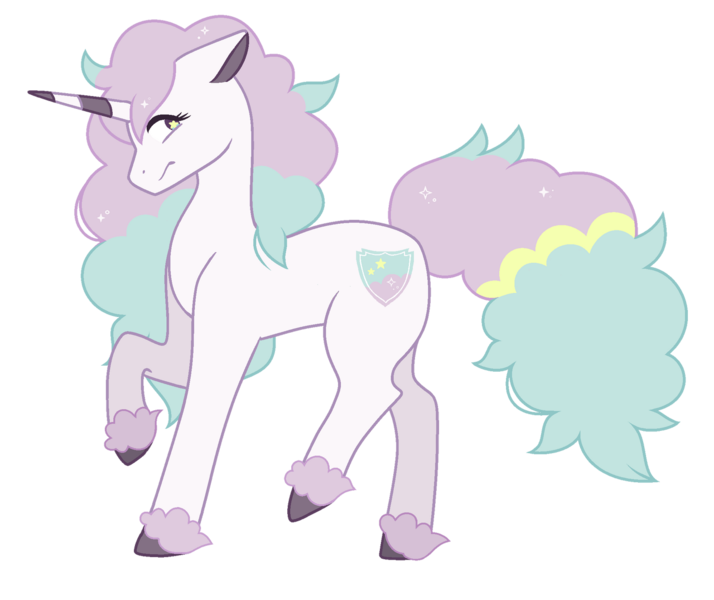 Size: 1280x1075 | Tagged: safe, artist:necrophilifox, derpibooru import, ponified, galarian ponyta, pony, ponyta, unicorn, base used, image, png, pokémon, raised hoof, simple background, solo, transparent background