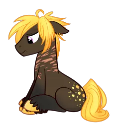 Size: 1546x1691 | Tagged: safe, artist:khimi-chan, derpibooru import, oc, unofficial characters only, earth pony, pony, earth pony oc, grumpy, hoof polish, image, male, png, simple background, sitting, stallion, transparent background