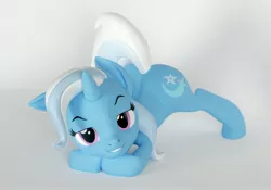 Size: 3840x2686 | Tagged: safe, artist:xppp1clubs, derpibooru import, trixie, pony, unicorn, 3d, backwards cutie mark, face down ass up, female, horn, image, jacko challenge, jpeg, looking at you, mare, meme, simple background, solo, tail, white background