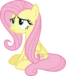 Size: 3000x3493 | Tagged: safe, artist:cloudyglow, derpibooru import, fluttershy, pegasus, pony, school raze, female, high res, image, mare, png, simple background, sitting, solo, transparent background, vector