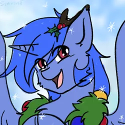 Size: 1000x1000 | Tagged: safe, artist:sinrinf, derpibooru import, oc, pony, any gender, any race, any species, christmas, commission, holiday, image, png, sketch, solo, ych sketch, your character here