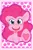 Size: 1200x1800 | Tagged: artist needed, safe, pinkie pie, earth pony, pony, blush sticker, blushing, chest fluff, cute, diapinkes, female, heart, heart hoof, image, looking at you, mare, open mouth, png, polka dot background, smiling at you, solo, underhoof