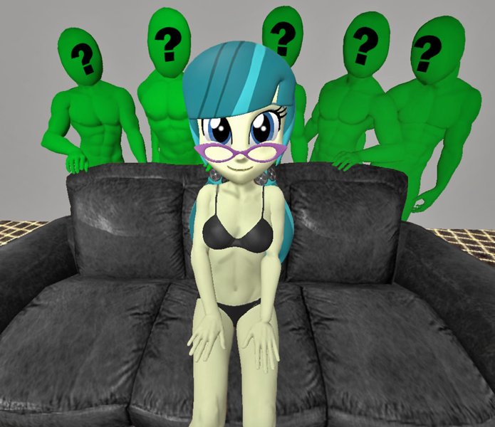 Size: 1042x900 | Tagged: questionable, artist:oatmeal!, derpibooru import, juniper montage, oc, oc:anon, human, equestria girls, 3d, casting couch, clothes, five guys, gangbang, gmod, group sex, image, juniper montage the porn star, nudity, png, porn, sex, underwear