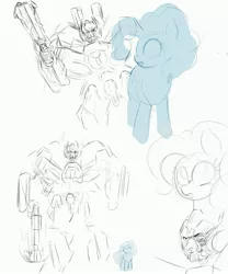 Size: 3413x4096 | Tagged: safe, artist:_ton618_, derpibooru import, pinkie pie, earth pony, pony, female, image, ironhide, jpeg, mare, open mouth, simple background, sketch, sketch dump, white background