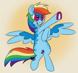 Size: 956x899 | Tagged: safe, artist:sallindaemon, derpibooru import, rainbow dash, pony, alternate design, image, png, solo