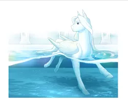 Size: 3487x2894 | Tagged: safe, artist:0naturaldisaster0, derpibooru import, oc, unofficial characters only, pegasus, pony, image, looking back, pegasus oc, png, solo, swimming, swimming pool, wings