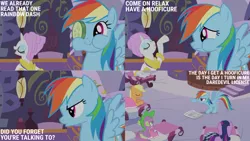 Size: 1280x720 | Tagged: safe, derpibooru import, edit, edited screencap, editor:quoterific, screencap, applejack, rainbow dash, rarity, spike, twilight sparkle, dragon, earth pony, pegasus, pony, unicorn, ponyville confidential, season 2, cucumber, cute, dashabetes, female, food, image, male, mare, open mouth, png, spread wings, unicorn twilight, wings