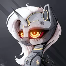 Size: 3000x3000 | Tagged: safe, artist:stahlkat, derpibooru import, oc, unofficial characters only, pony, robot, robot pony, unicorn, image, png, solo