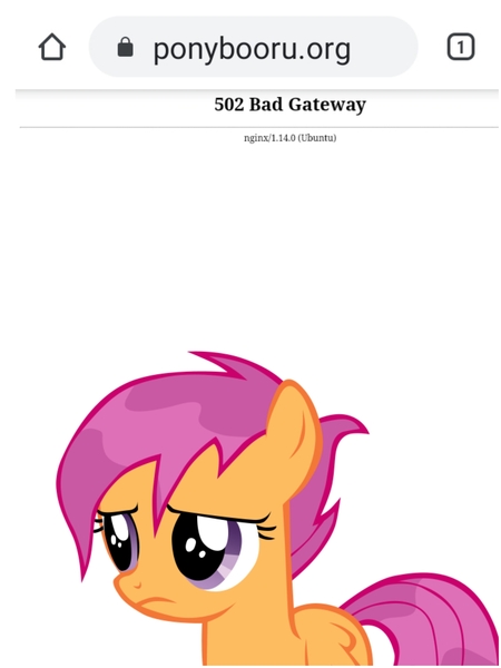 Size: 1500x1999 | Tagged: safe, scootaloo, ponybooru, image, jpeg, meta, sad, shut down