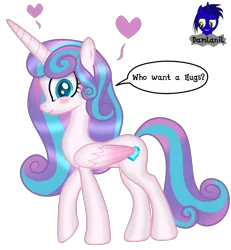 Size: 3840x4154 | Tagged: safe, artist:damlanil, derpibooru import, princess flurry heart, alicorn, pony, blushing, comic, cute, female, floating heart, flurrybetes, happy, heart, horn, image, looking at you, mare, older, older flurry heart, png, shine, shiny mane, show accurate, simple background, smiling, solo, talking to viewer, text, transparent background, vector, wings
