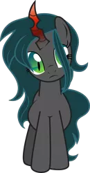 Size: 2713x5215 | Tagged: safe, artist:shootingstarsentry, derpibooru import, oc, oc:nightshade (digimonlover101), changepony, hybrid, friendship is magic, fat, image, interspecies offspring, offspring, parent:king sombra, parent:queen chrysalis, parents:chrysombra, png, simple background, solo, transparent background, vector