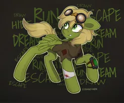 Size: 3000x2500 | Tagged: safe, artist:stravyvox, derpibooru import, oc, oc:murky, unofficial characters only, pegasus, pony, fallout equestria, fallout equestria: murky number seven, fanfic art, image, jpeg, solo