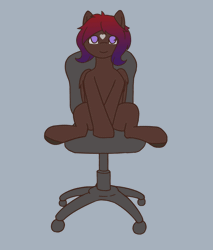 Size: 920x1080 | Tagged: safe, artist:falses, derpibooru import, oc, oc:shaded star, unofficial characters only, pegasus, pony, animated, chair, commission, cute, gif, heart, i have done nothing productive all day, image, long tail, loop, office chair, pegasus oc, simple background, smiling, solo, spinning, tail, wings, wings down, ych result, you spin me right round