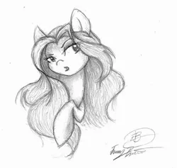 Size: 927x879 | Tagged: safe, artist:ask-y, derpibooru import, oc, unofficial characters only, earth pony, pony, bust, earth pony oc, female, image, jpeg, mare, raised hoof, signature, solo, traditional art