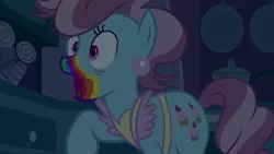 Size: 1920x1080 | Tagged: safe, derpibooru import, screencap, cup cake, earth pony, pony, 28 pranks later, season 6, cookie zombie, female, image, mare, png, rainbow muzzle, solo