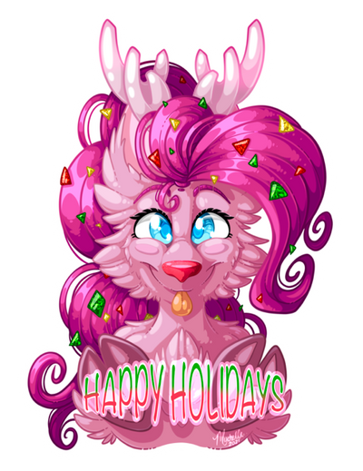 Size: 400x519 | Tagged: safe, artist:mychelle, derpibooru import, pinkie pie, deer, deerified, image, png, simple background, solo, species swap, tongue out, transparent background