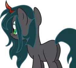 Size: 7215x6473 | Tagged: safe, artist:shootingstarsentry, derpibooru import, oc, oc:nightshade (digimonlover101), changepony, hybrid, absurd resolution, butt, female, image, interspecies offspring, offspring, parent:king sombra, parent:queen chrysalis, parents:chrysombra, plot, png, simple background, solo, transparent background, vector