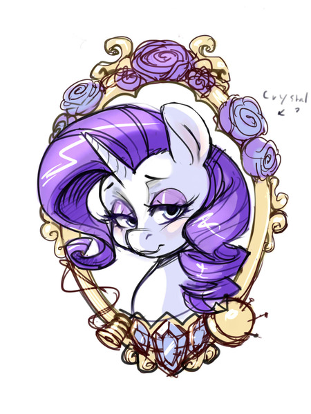 Size: 1200x1600 | Tagged: safe, artist:noupie, derpibooru import, rarity, pony, bust, image, jewelry, jpeg, portrait, simple background, solo, white background