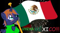 Size: 1280x699 | Tagged: safe, artist:santi0095, derpibooru import, oc, flag, image, jpeg, mexico, solo