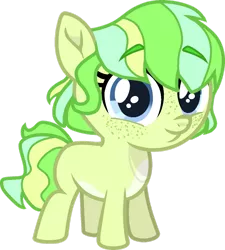 Size: 1280x1424 | Tagged: safe, artist:rickysocks, derpibooru import, oc, oc:pistachio pandemonium, earth pony, hybrid, pony, 5-year-old, base used, image, interspecies offspring, offspring, parent:discord, parent:fluttershy, parents:discoshy, png, simple background, solo, transparent background