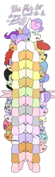 Size: 1050x3367 | Tagged: suggestive, alternate version, artist:happy harvey, derpibooru import, apple bloom, babs seed, cozy glow, diamond tiara, dinky hooves, princess flurry heart, scootaloo, silver spoon, sweetie belle, twist, oc, oc:anon, oc:anonfilly, oc:little league, oc:zala, earth pony, pegasus, pony, unicorn, zebra, bloom butt, blushing, booty mark crusaders, butt, colored pupils, cutie mark crusaders, dialogue, dock, drawn on phone, featureless crotch, female, filly, foalcon, image, imminent vore, jewelry, levitation, looking at you, looking back, looking back at you, macro, magic, micro, open mouth, png, pony pile, pony stacking, raised tail, scootabutt, shipping, smiling, spread wings, stack, sweetie butt, tail, telekinesis, this will end in vore, tiara, tower of pony, underage, wings, zebra oc