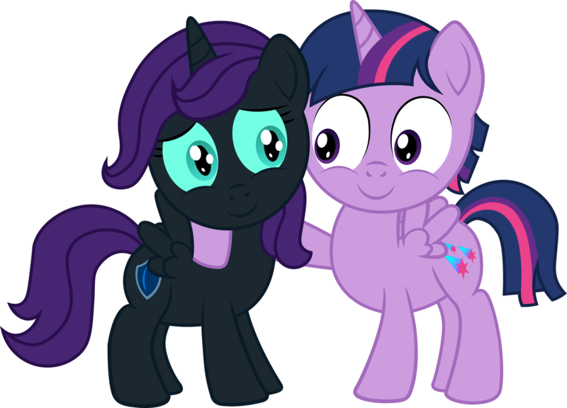 Size: 15281x11009 | Tagged: safe, derpibooru import, twilight sparkle, twilight sparkle (alicorn), oc, oc:nyx, alicorn, pony, colt, cute, daaaaaaaaaaaw, derpibooru exclusive, dusk shine, female, filly, image, male, png, rule 63