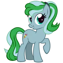 Size: 1406x1406 | Tagged: safe, artist:the smiling pony, derpibooru import, oc, unnamed oc, unofficial characters only, earth pony, pony, derpibooru community collaboration, .svg available, 2022 community collab, earth pony oc, female, full body, grin, hair tie, image, mare, png, ponytail, raised hoof, show accurate, simple background, smiling, solo, standing, tail, teal eyes, transparent background, two toned mane, two toned tail, vector