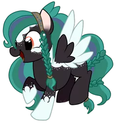 Size: 2151x2279 | Tagged: safe, artist:khimi-chan, derpibooru import, oc, unofficial characters only, pegasus, pony, braid, coat markings, colored wings, eyelashes, female, flying, image, mare, pegasus oc, png, simple background, smiling, socks (coat marking), solo, transparent background, two toned wings, wings