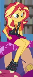 Size: 231x539 | Tagged: safe, derpibooru import, screencap, sunset shimmer, equestria girls, equestria girls series, holidays unwrapped, spoiler:eqg series (season 2), bags under eyes, blizzard or bust, cropped, image, png, solo