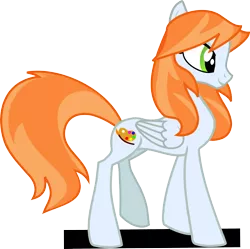 Size: 3118x3109 | Tagged: safe, artist:agdistis, derpibooru import, oc, oc:ginger peach, unofficial characters only, pegasus, pony, drawthread, female, green eyes, high res, image, mare, orange hair, pegasus oc, png, side view, simple background, smiling, solo, transparent background, wings