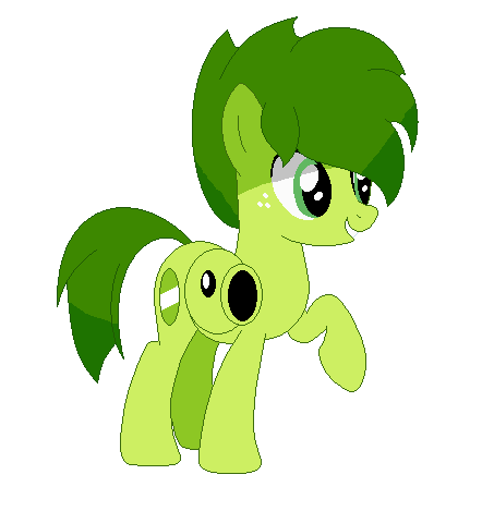 Size: 442x469 | Tagged: safe, artist:sunmint234, derpibooru import, oc, ponified, earth pony, pony, crossover, cutie mark, hair, image, peashooter, plants vs zombies, plants vs zombies 2: it's about time, png, tail