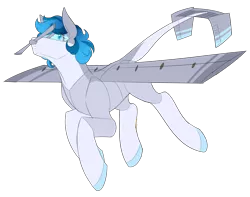 Size: 3369x2655 | Tagged: safe, artist:corwolf, derpibooru import, oc, oc:tail winds, unofficial characters only, original species, plane pony, pony, eye clipping through hair, flying, high res, image, plane, png, propeller plane, simple background, solo, transparent background, yl-15