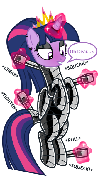 Size: 3584x6436 | Tagged: suggestive, alternate version, artist:severity-gray, derpibooru import, twilight sparkle, twilight sparkle (alicorn), alicorn, pony, alternate hairstyle, bdsm, bondage, crown, eyeshadow, female, image, jewelry, latex, latex mummification, lip bite, magic, magic aura, makeup, mare, mummification, png, ponytail, regalia, ring, self bondage, shiny, simple background, solo, speech bubble, tape, tape bondage, transparent background