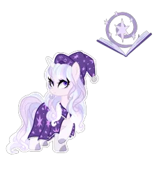 Size: 1911x2100 | Tagged: safe, artist:just-silvushka, derpibooru import, oc, unofficial characters only, pony, unicorn, base used, colored hooves, eyelashes, female, hat, horn, image, mare, offspring, parent:star swirl the bearded, parent:twilight sparkle, parents:twiswirl, png, raised hoof, simple background, smiling, solo, transparent background, unicorn oc, wizard hat