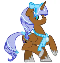 Size: 948x998 | Tagged: safe, artist:gihhbloonde, derpibooru import, oc, unofficial characters only, alicorn, pony, alicorn oc, base used, bow, colored wings, eyelashes, female, hair bow, hoof shoes, horn, image, mare, png, simple background, smiling, solo, two toned wings, white background, wings