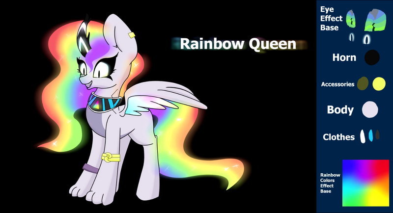 Size: 1500x814 | Tagged: safe, artist:acersiii, artist:jasmindreasond, derpibooru import, oc, oc:rainbow queen, unofficial characters only, alicorn, kirin, pony, sphinx, fanfic, animated, animated png, dark, fanfic art, full body, image, kirin oc, missing cutie mark, png, pony driland, reference, reference sheet, sphinx oc, wings