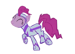 Size: 1280x927 | Tagged: safe, artist:benpictures1, derpibooru import, fili-second, pinkie pie, earth pony, pony, power ponies (episode), cute, diapinkes, eyes closed, female, image, inkscape, mare, png, power ponies, raised hoof, simple background, solo, transparent background, vector