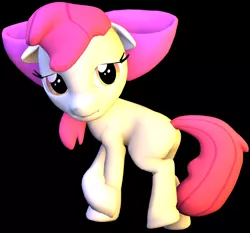 Size: 2060x1924 | Tagged: safe, artist:drdicksamazingstick, derpibooru import, apple bloom, earth pony, pony, 3d, female, filly, floppy ears, image, png, solo