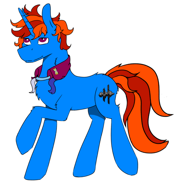 Size: 2430x2417 | Tagged: safe, artist:hrabiadeblacksky, derpibooru import, oc, oc:whirling flow, unofficial characters only, pony, unicorn, derpibooru community collaboration, 2022, 2022 community collab, horn, image, male, png, stallion, unicorn oc