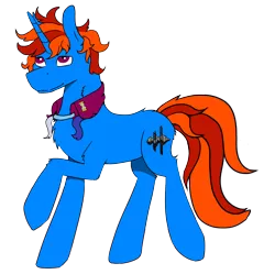 Size: 2430x2417 | Tagged: safe, artist:hrabiadeblacksky, derpibooru import, oc, oc:whirling flow, unofficial characters only, pony, unicorn, derpibooru community collaboration, 2022, 2022 community collab, horn, image, male, png, stallion, unicorn oc