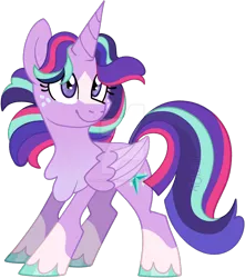 Size: 1280x1450 | Tagged: safe, artist:rohans-ponies, derpibooru import, starlight glimmer, twilight sparkle, alicorn, pony, fusion, image, png, simple background, solo, transparent background