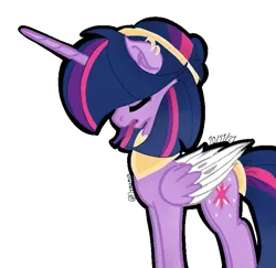 Size: 725x704 | Tagged: safe, artist:flygoma, twilight sparkle, twilight sparkle (alicorn), alicorn, accessories, female, future twilight, image, png, signature, solo, solo female