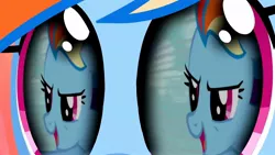 Size: 1920x1080 | Tagged: safe, derpibooru import, screencap, rainbow dash, magical mystery cure, may the best pet win, a true true friend, eye reflection, image, jpeg, reflection