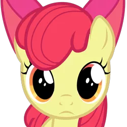 Size: 5000x5000 | Tagged: safe, derpibooru import, apple bloom, earth pony, pony, adorabloom, cute, female, filly, frown, image, looking at you, png, simple background, solo, transparent background, vector