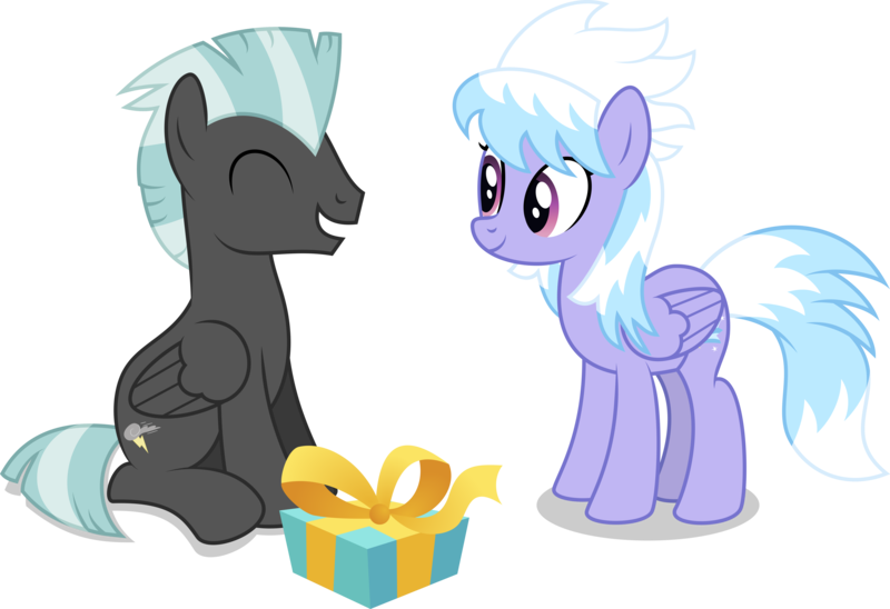 Size: 6797x4655 | Tagged: safe, artist:thatusualguy06, derpibooru import, cloudchaser, thunderlane, pegasus, pony, .svg available, absurd resolution, derpibooru exclusive, eyes closed, female, image, male, mare, open mouth, open smile, png, present, shipping, simple background, smiling, stallion, straight, thunderchaser, transparent background, vector