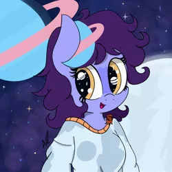 Size: 2000x2000 | Tagged: safe, artist:tenebrarumeques, derpibooru import, oc, oc:00ae98 u-verse dau f, oc:juniverse, anthro, galaxy, image, jpeg, solo, space, space pony, universe daughter