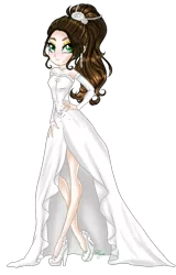 Size: 857x1341 | Tagged: safe, artist:gihhbloonde, derpibooru import, oc, oc:gihh bloonde, unofficial characters only, bedroom eyes, clothes, dress, eyelashes, female, high heels, image, png, shoes, simple background, smiling, solo, transparent background